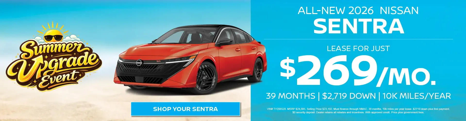New 2026 Nissan Sentra Special